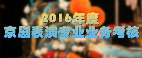 抽插洞多人视频干骚国家京剧院2016年度京剧表演专业业务考...